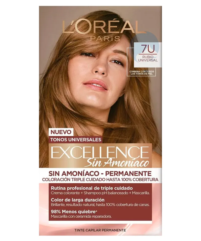 EXCELLENCE CREME TINTE SIN AMONIACO RUBIO UNIVERSAL 7U - Producto de belleza y estética en Almacén Sandra
