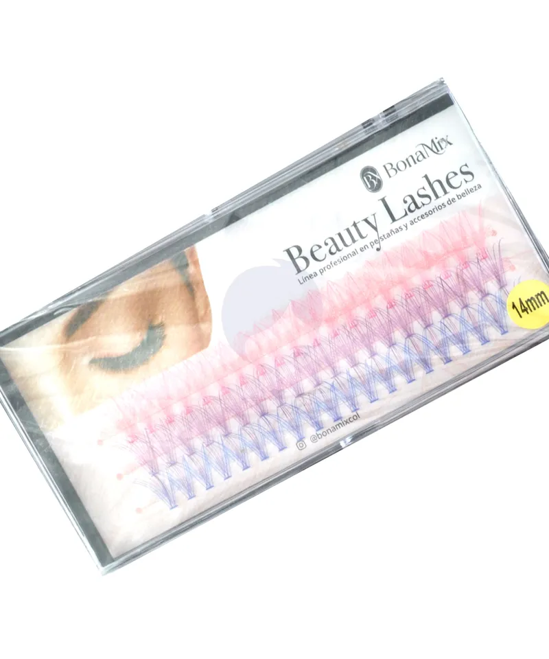 BONAMIX PESTAÑAS POSTIZA VOLUMEN RUSO COLORES L 14MM REF:8543 - Producto de belleza y estética en Almacén Sandra