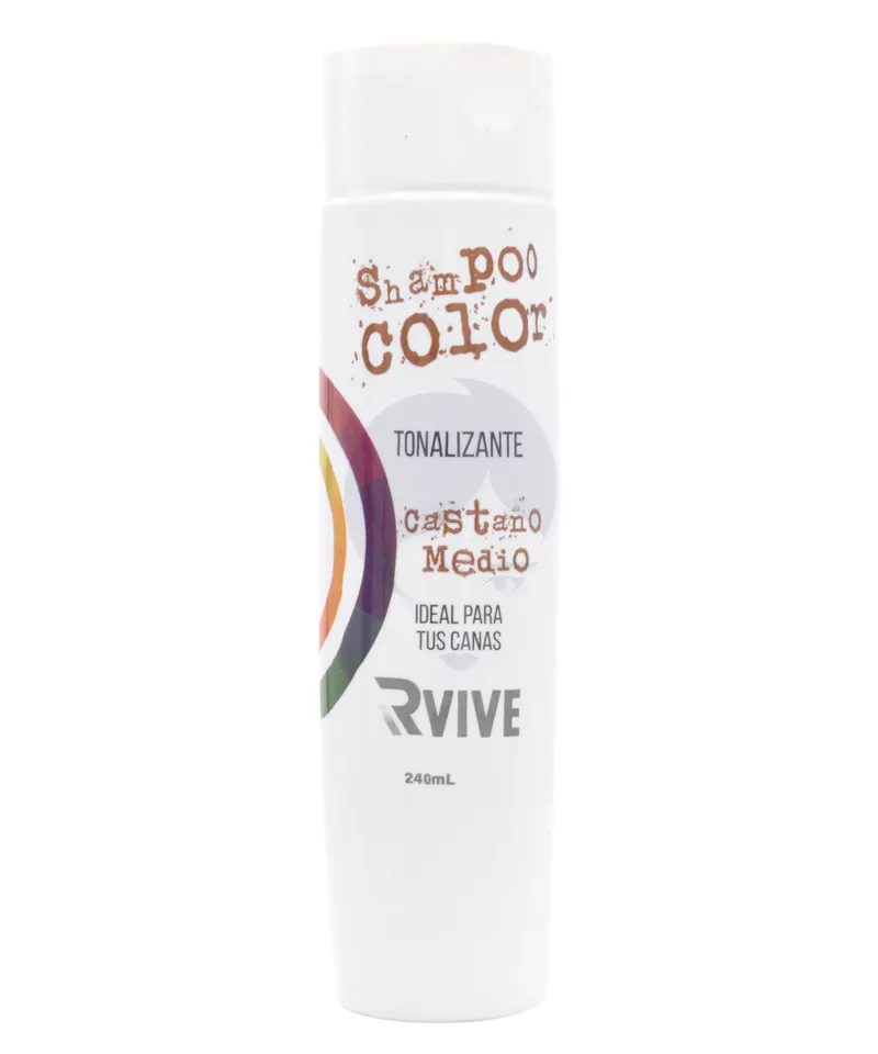 RVIVE SHAMPOO COLOR TONALIZANTE CASTAÑO MEDIO X 240ML - Producto de belleza y estética en Almacén Sandra
