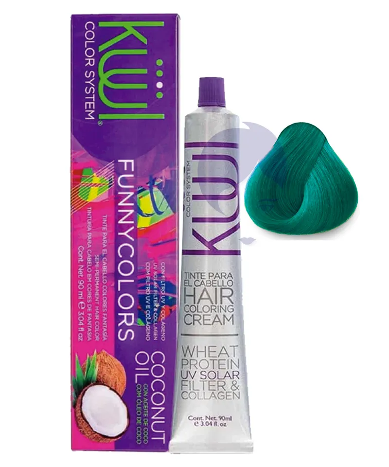 KULL FUNNY COLORS TINTE VERDE ESMERALDA X 90ML - Producto de belleza y estética en Almacén Sandra