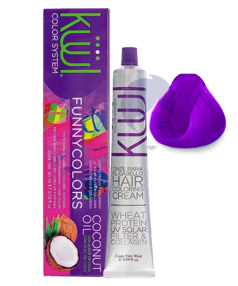 KULL FUNNY COLORS TINTE VIOLETA NEON X 90ML - Producto de belleza y estética en Almacén Sandra