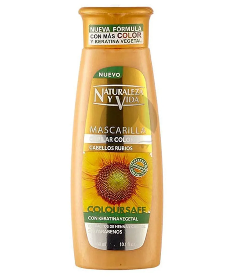 NATURALEZA Y VIDA MASCARILLA CAPILAR COLOR RUBIOS X 300ML - Producto de belleza y estética en Almacén Sandra