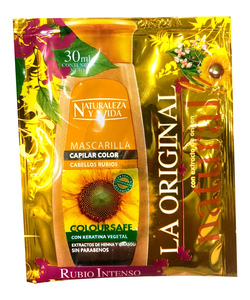 NATURALEZA Y VIDA TRATAMIENTO CAPILAR COLOR RUBIOS X 30 GR - Producto de belleza y estética en Almacén Sandra