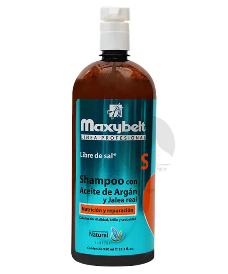MAXYBELT SHAMPOO CON ACEITE DE ARGAN Y JALEA REAL X 1000ML - Producto de belleza y estética en Almacén Sandra