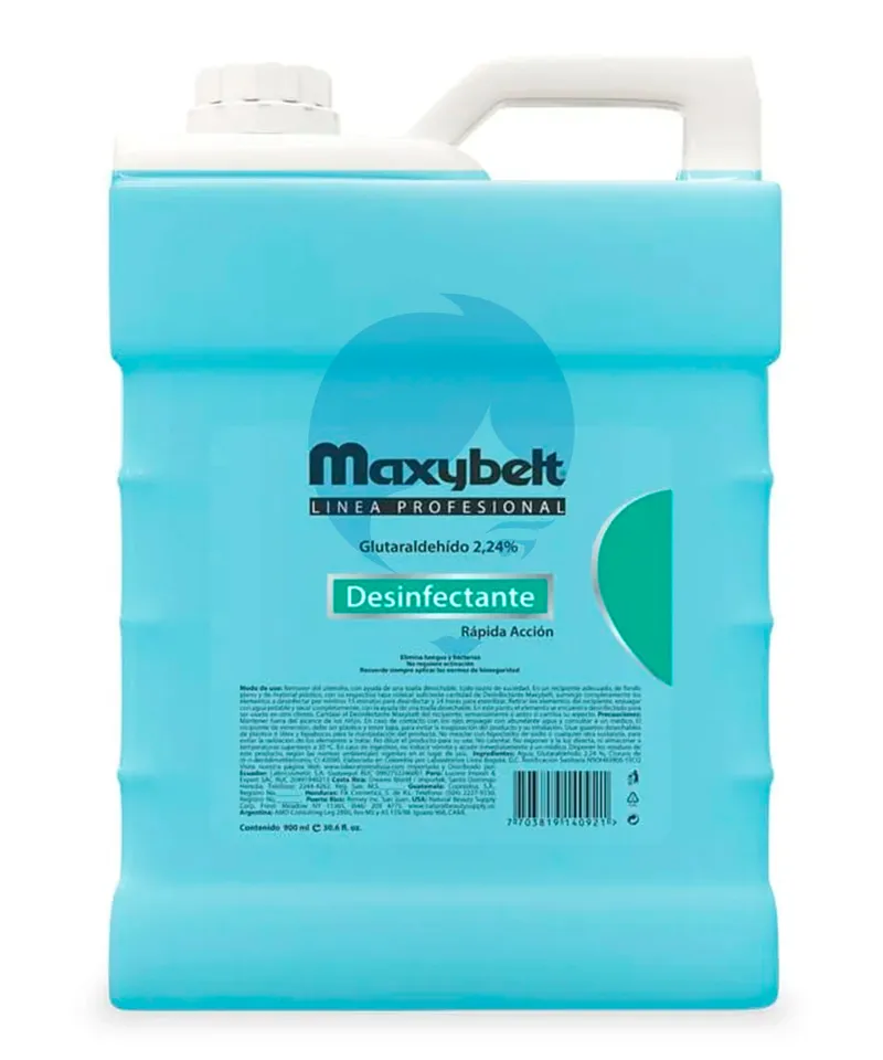 MAXYBELT DESINFECTANTE GLUTARALDEHIDO X 2000ML - Producto de belleza y estética en Almacén Sandra