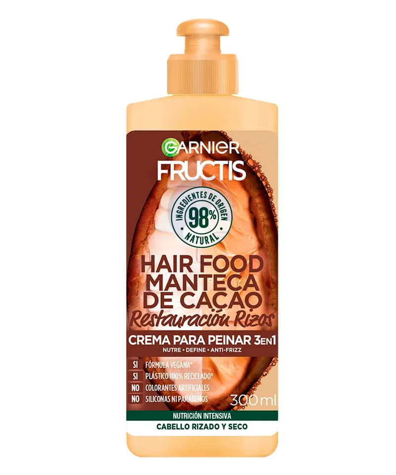 GARNIER FRUCTIS CREMA PARA PEINAR HAIR FOOD MANTECA DE CACAO X 300ML - Producto de belleza y estética en Almacén Sandra