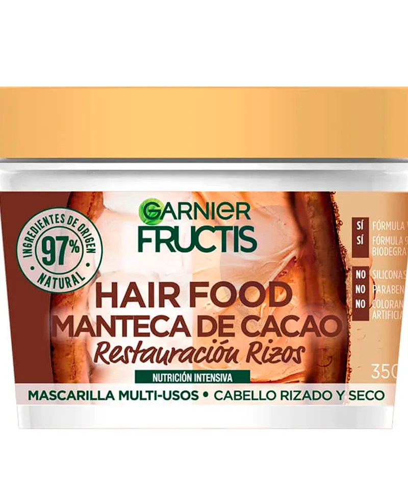 GARNIER FRUCTIS MASCARILLA HAIR FOOD MANTECA DE CACAO X 350GR - Producto de belleza y estética en Almacén Sandra