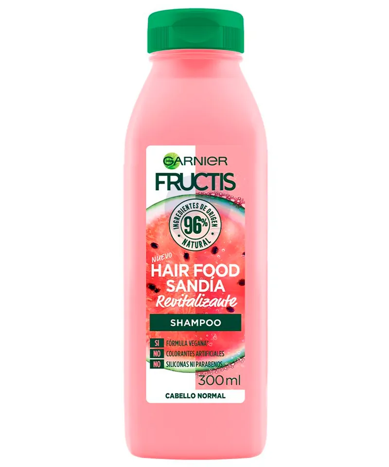 GARNIER FRUCTIS SHAMPOO HAIR FOOD SANDIA REVITALIZANTE X 300ML - Producto de belleza y estética en Almacén Sandra