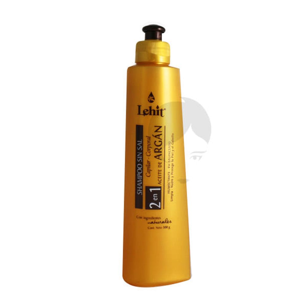 LEHIT SHAMPOO SIN SAL ACEITE DE ARGAN 2EN 1 X 300ML