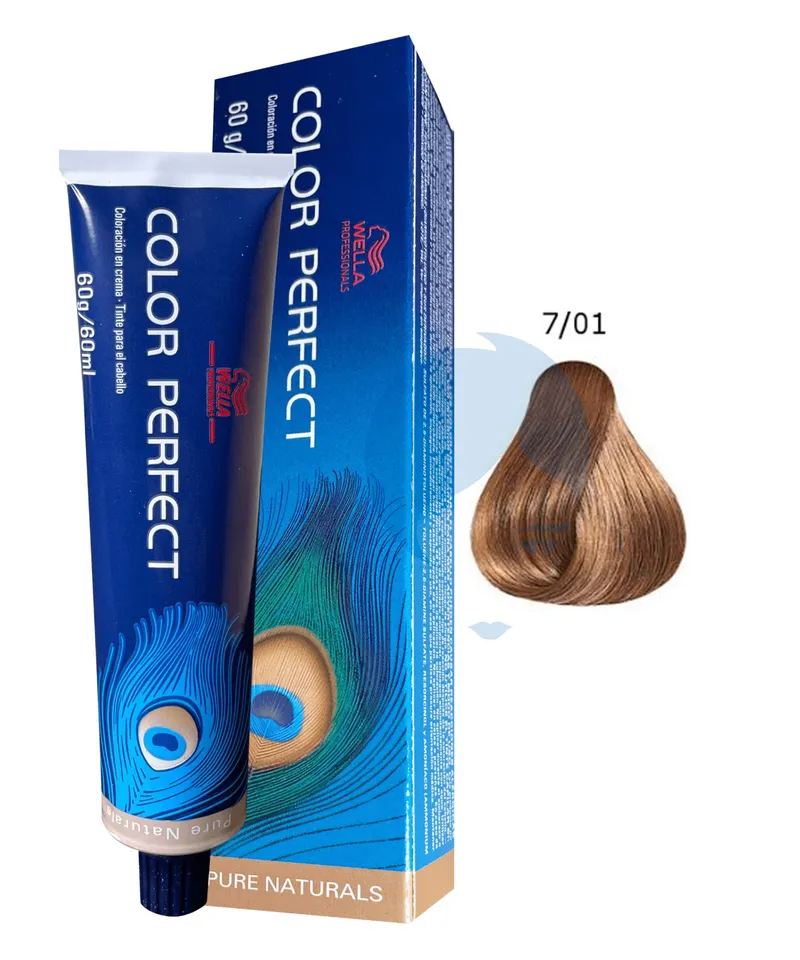 WELLA COLOR PERFECT TINTE RUBIO MEDIANO NAT CENIZA  #7.01 X 60ML - Producto de belleza y estética en Almacén Sandra