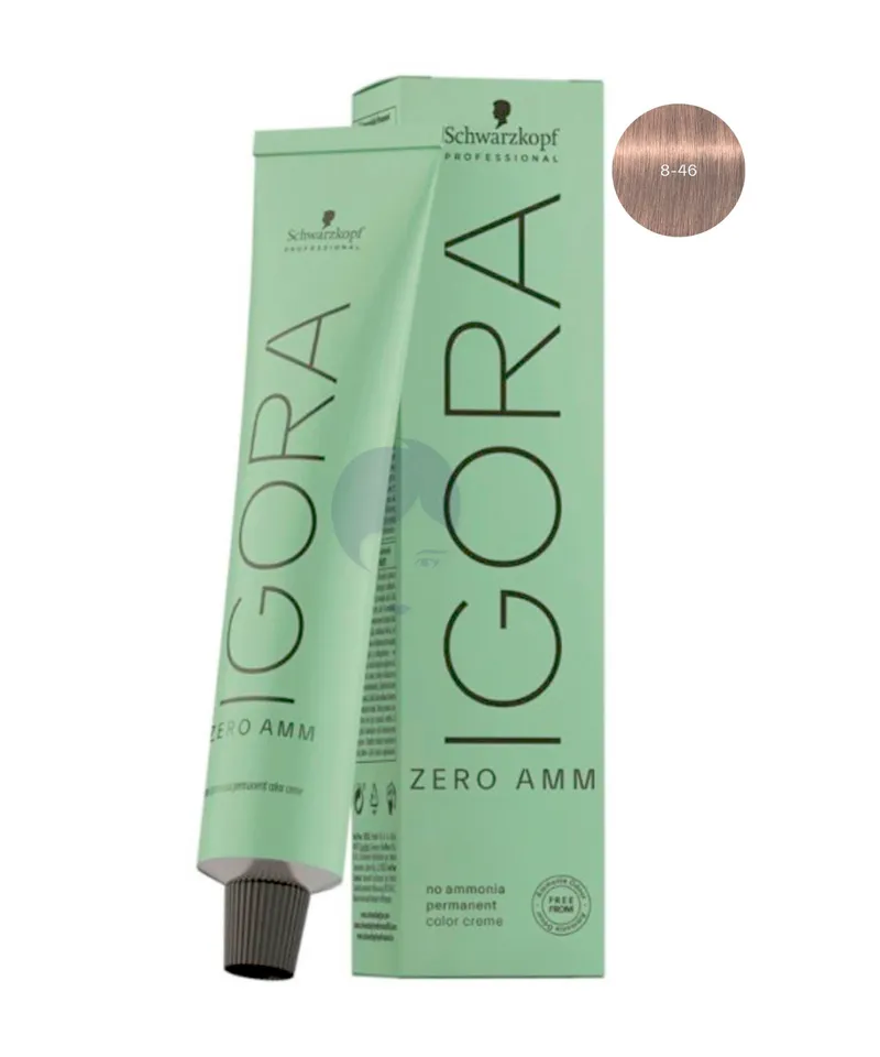 IGORA ZERO AMM TINTE RUBIO CLARO BEIGE CHOCOLATE N.8.46 X 60ML - Producto de belleza y estética en Almacén Sandra