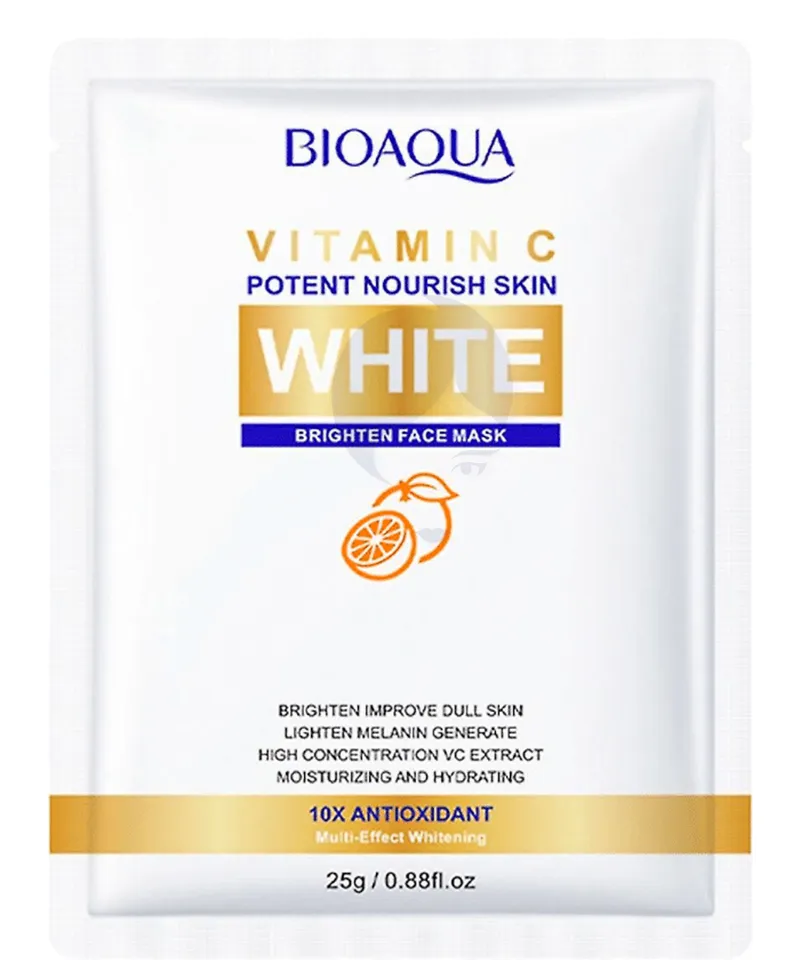MAFFICK BIOAQUA MASCARILLA EN VELO FACIAL VITAMINA C WHITE X 25GR - Producto de belleza y estética en Almacén Sandra
