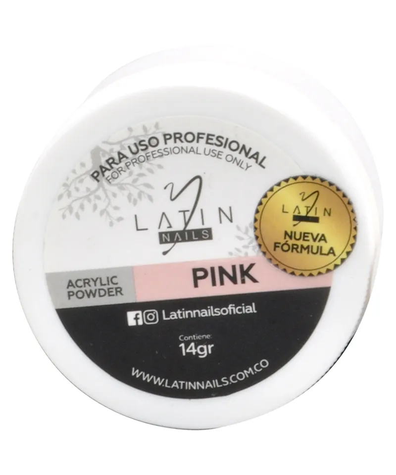 LATIN NAILS POLVO ACRILICO PINK X 14GR - Producto de belleza y estética en Almacén Sandra