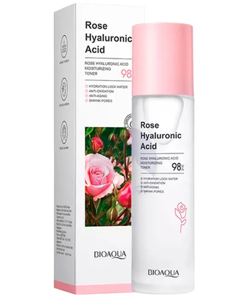 MAFFICK BIOAQUA TONICO HIDRATANTE ROSAS ACIDO HIALURONICO X 100ML - Producto de belleza y estética en Almacén Sandra