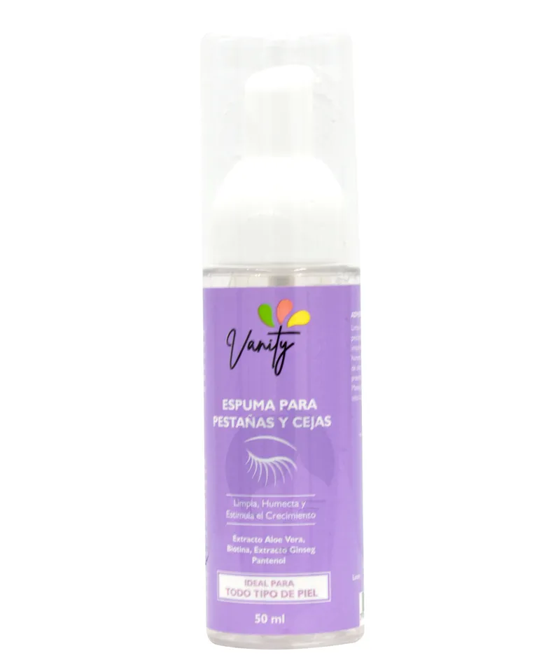 VANITY ESPUMA PARA PESTAÑAS Y CEJAS X 50ML - Producto de belleza y estética en Almacén Sandra