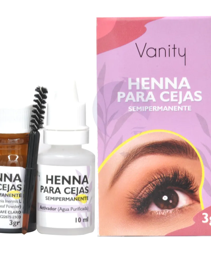 KATTIAN  HENNA PARA CEJAS SEMIPERMANENTE COLOR CAFE CLARO X 3GR - Producto de belleza y estética en Almacén Sandra