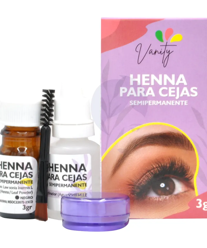 KATTIAN  HENNA PARA CEJAS SEMIPERMANENTE COLOR NEGRO X 3GR - Producto de belleza y estética en Almacén Sandra