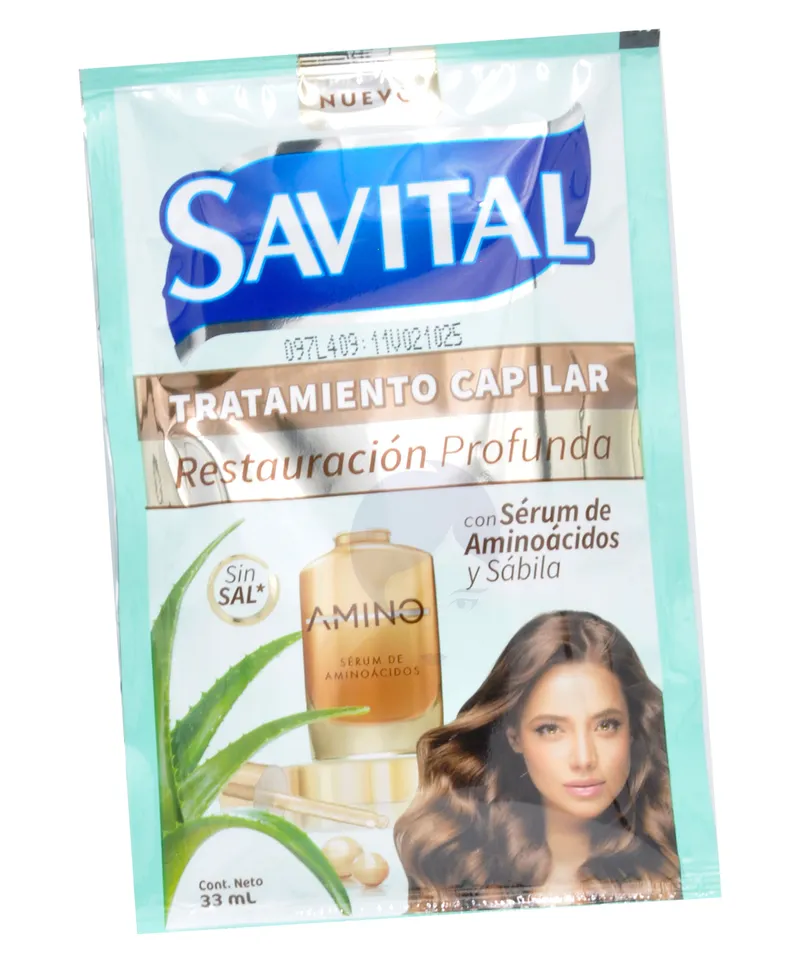 SAVITAL TRATAMIENTO CAPILAR SERUM DE AMINOACIDOS X 33ML - Producto de belleza y estética en Almacén Sandra
