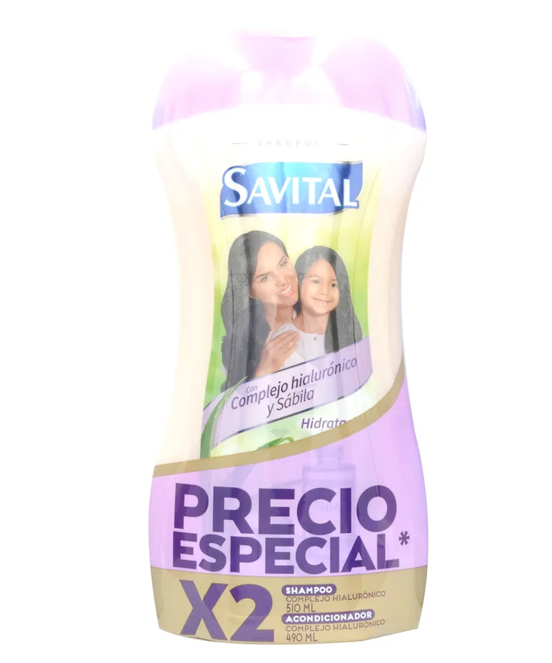 SAVITAL DUO SH+ACON CON COMPLEJO HIALURONICO Y SABILA X 510ML - Producto de belleza y estética en Almacén Sandra