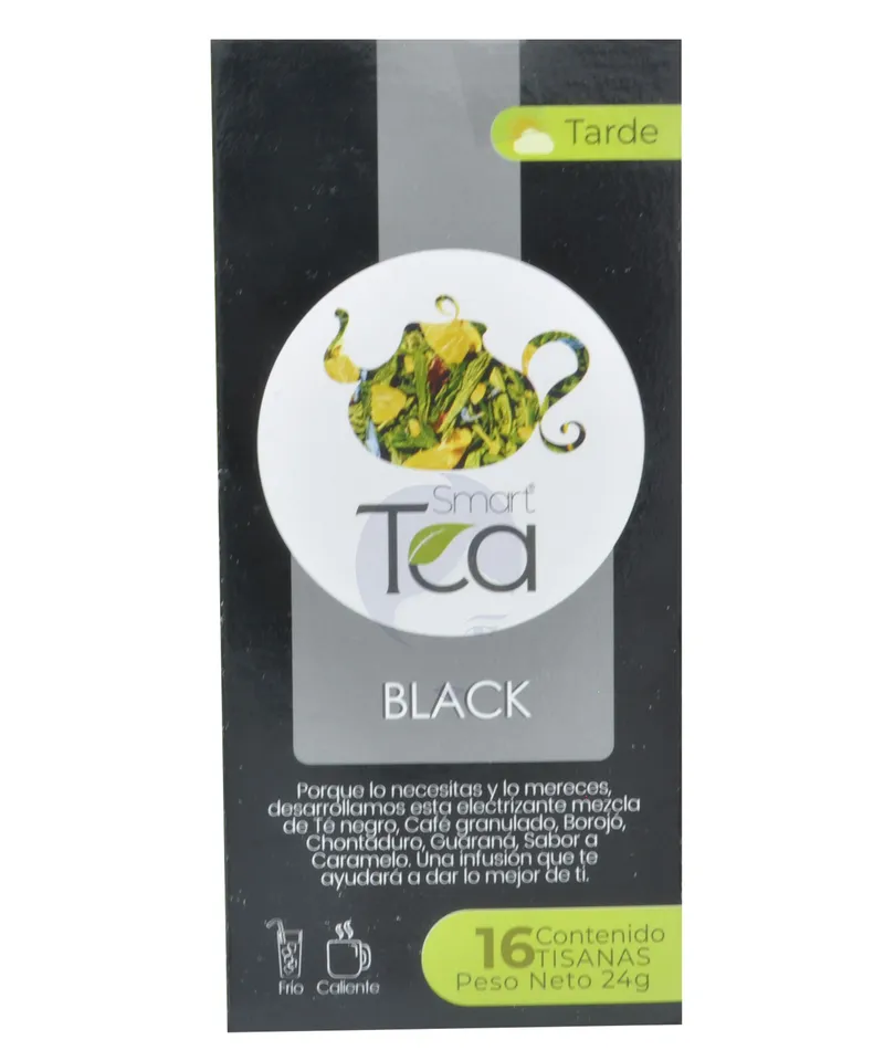 SMART TEA BLACK TE ACTIVADOR METABÓLICO TARDE X 16 UND - Producto de belleza y estética en Almacén Sandra
