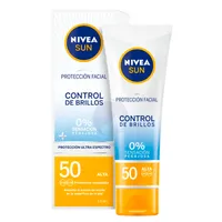 NIVEA SUN PROTECTOR SOLAR FACIAL FPS50 CONTROL BRILLO CON COLOR X 50ML - Miniatura 1