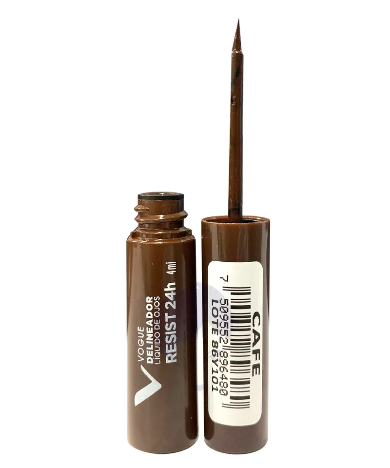 VOGUE RESIST DELINEADOR LIQUIDO DE OJOS CAFÉ X 4ML - Producto de belleza y estética en Almacén Sandra