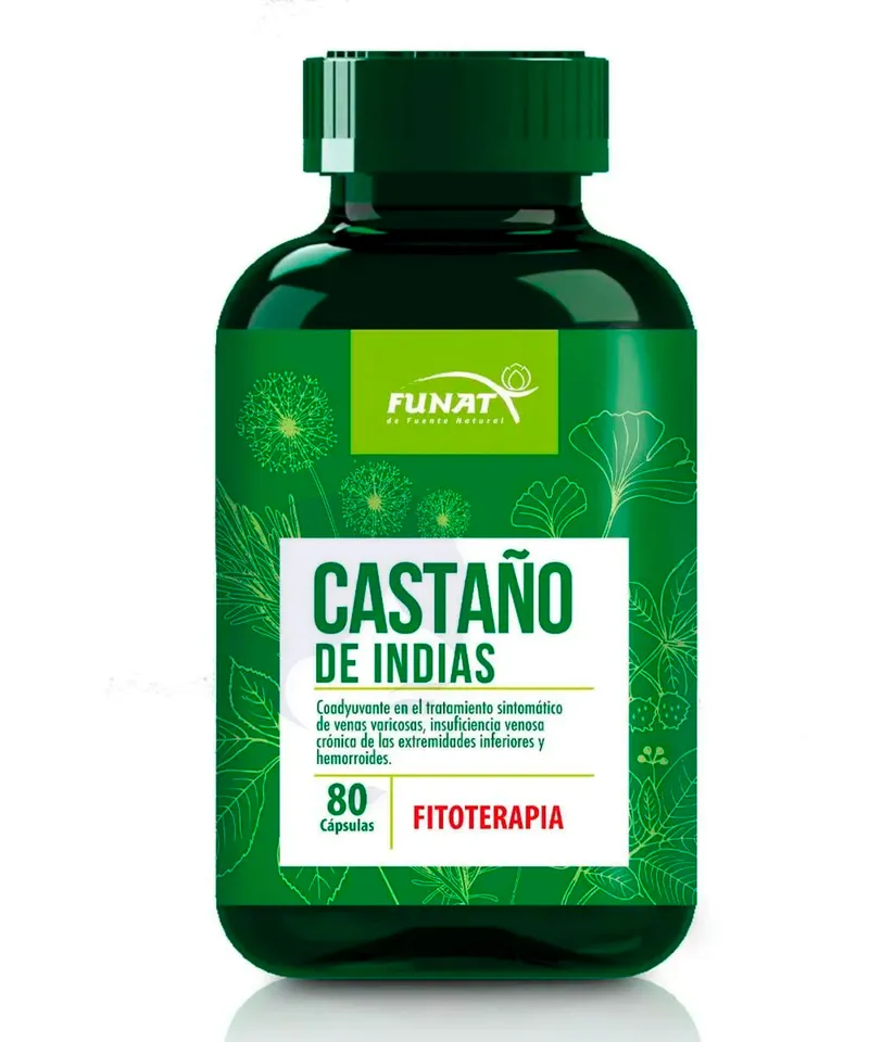 FUNAT CASTAÑO DE INDIAS FITOTERAPIA CAPSULA DURA X 80UND - Producto de belleza y estética en Almacén Sandra