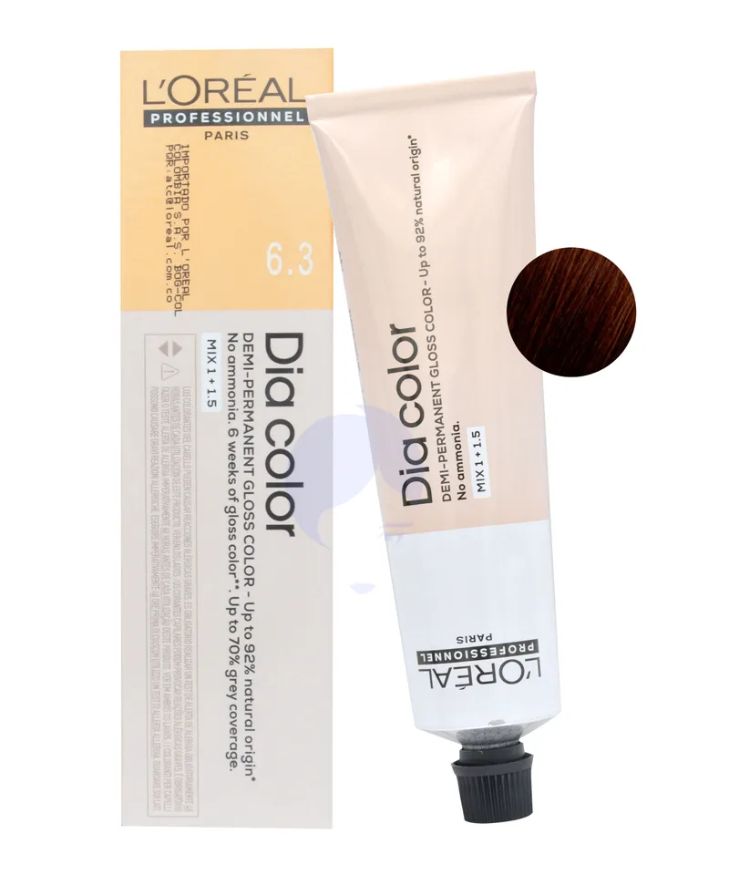 LOREAL DIA COLOR TINTE RUBIO OSCURO DORADO N.6.3 X 60ML - Producto de belleza y estética en Almacén Sandra