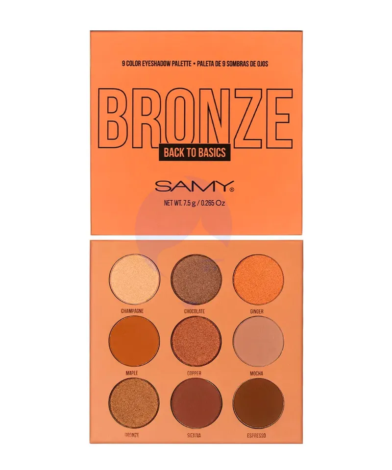SAMY PALETA SOMBRA DE OJOS 9 TONOS BRONZE N.8 X 7.5GR - Producto de belleza y estética en Almacén Sandra