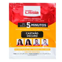 LISSIA TINTE PERMANENTE EN CREMA 5 MINUTOS CASTAÑO OSCURO X 20GR - Miniatura 1