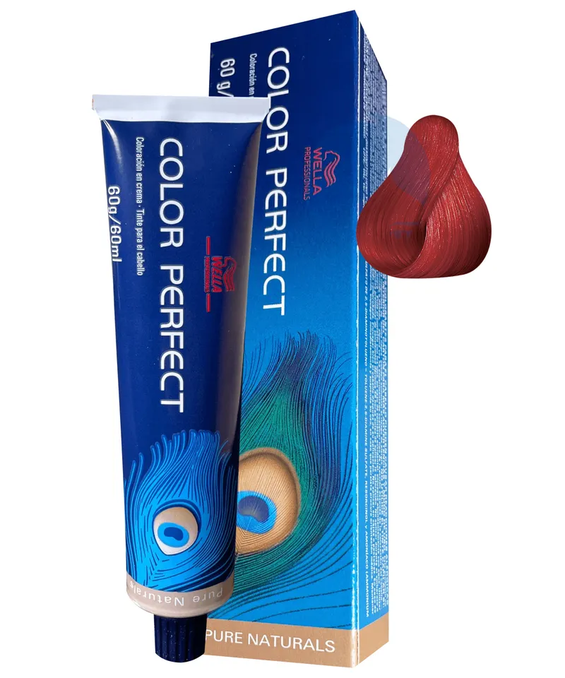 WELLA COLOR PERFECT TINTE RUBIO OSCURO ROJO CAOBA N.6.45 X 60ML - Producto de belleza y estética en Almacén Sandra