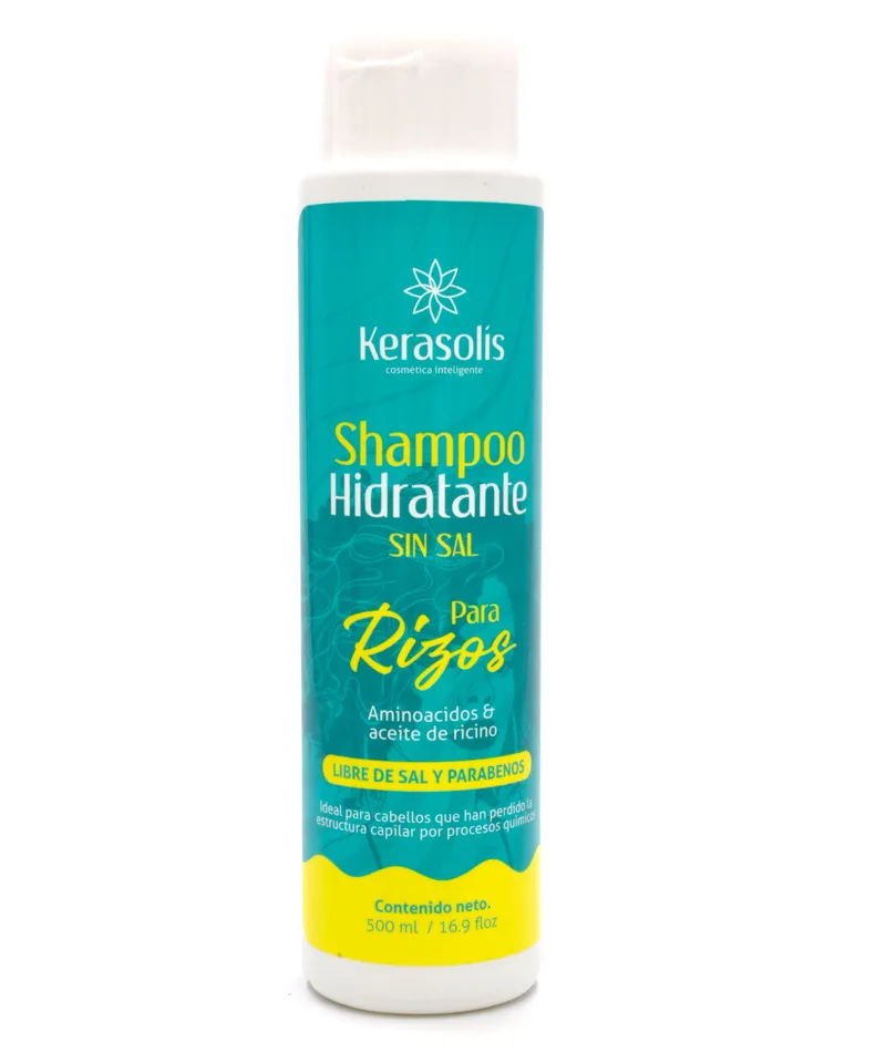 KERASOL-LISS SHAMPOO HIDRATANTE RIZOS AMINOACIDOS Y ACEITE DE RECINO X 500ML - Producto de belleza y estética en Almacén Sandra