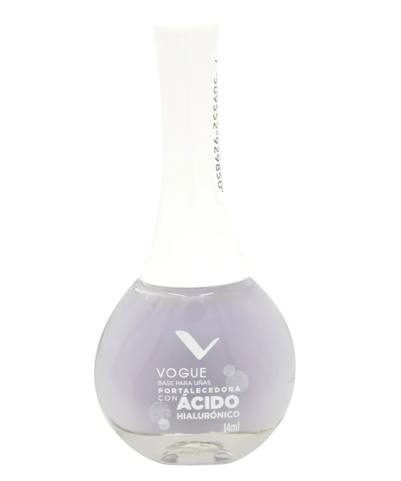 VOGUE ESMALTE BASE FORTALECEDORA CON ACIDO HIALURONICO X 14ML - Producto de belleza y estética en Almacén Sandra