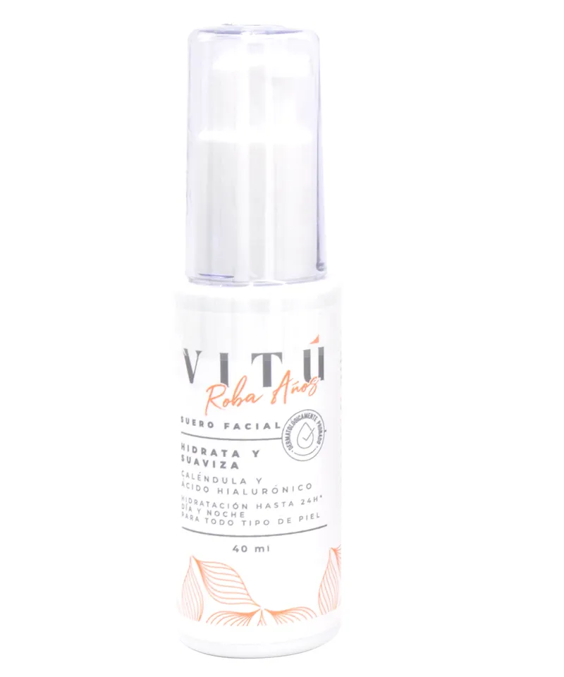 VITU SUERO FACIAL CALENDULA Y ACIDO HIALURONICO X 40ML - Producto de belleza y estética en Almacén Sandra
