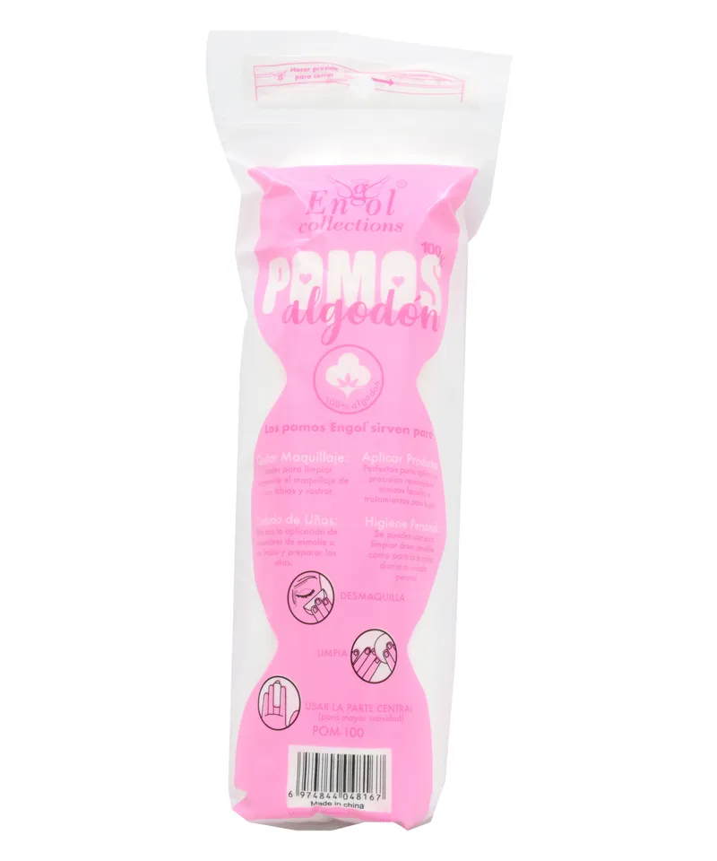 ENGOL POMOS FACIALES DE ALGODON X 100UNDS REF:POM-100 - Producto de belleza y estética en Almacén Sandra