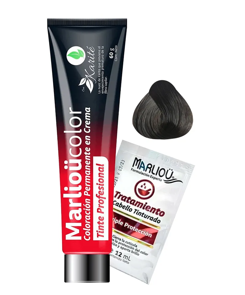 MARLIOU TINTE NEGRO PETROLEO N.1.00 X 60ML - Producto de belleza y estética en Almacén Sandra