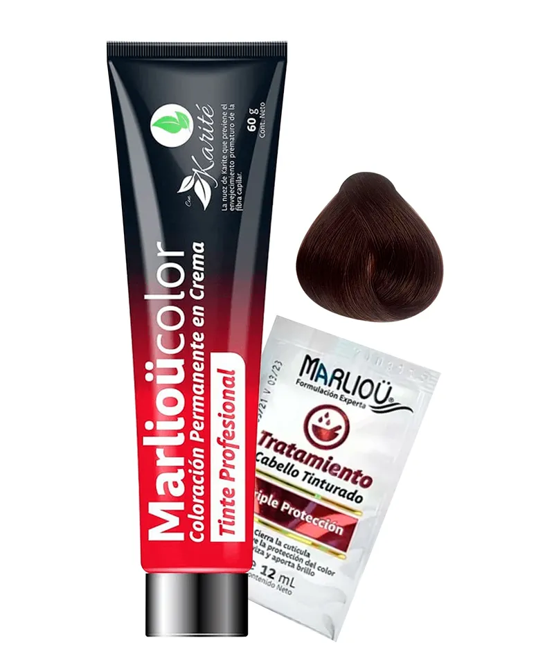MARLIOU TINTE RUBIO MEDIO CAOBA N.7.5 X 60ML - Producto de belleza y estética en Almacén Sandra