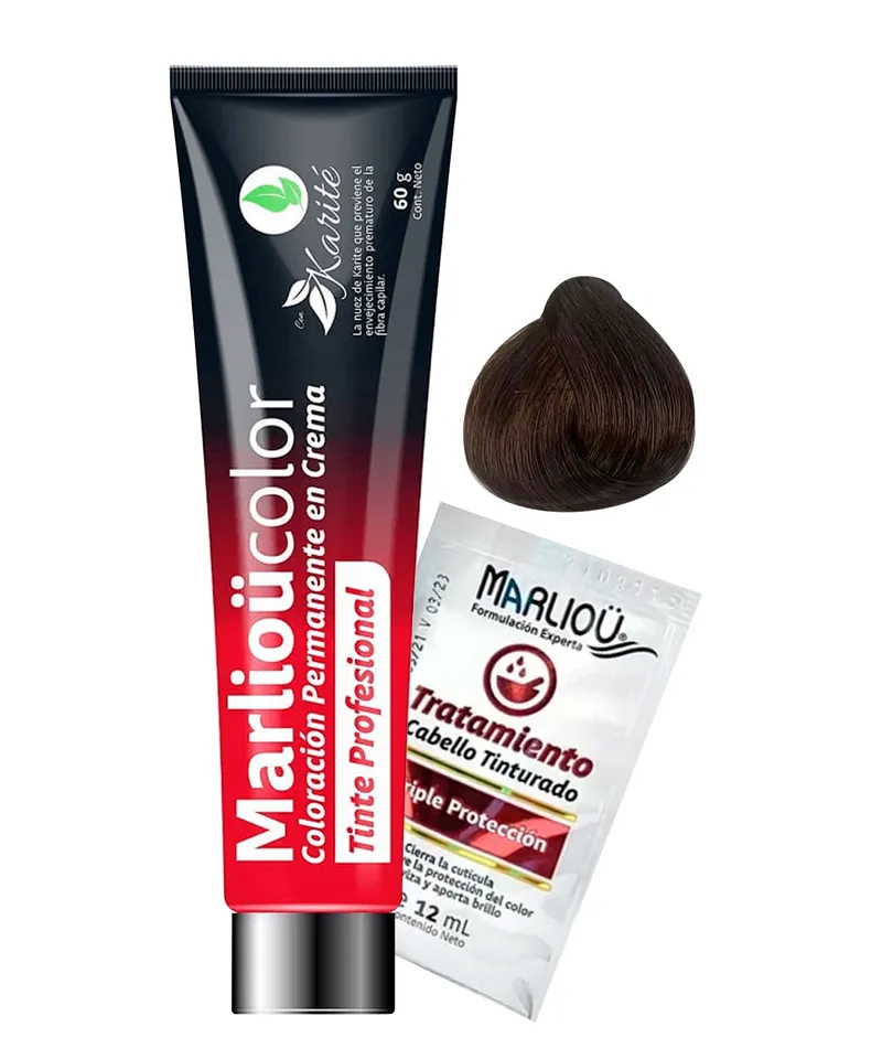MARLIOU TINTE CASTAÑO CLARO DORADO N.5.3 X 60ML - Producto de belleza y estética en Almacén Sandra