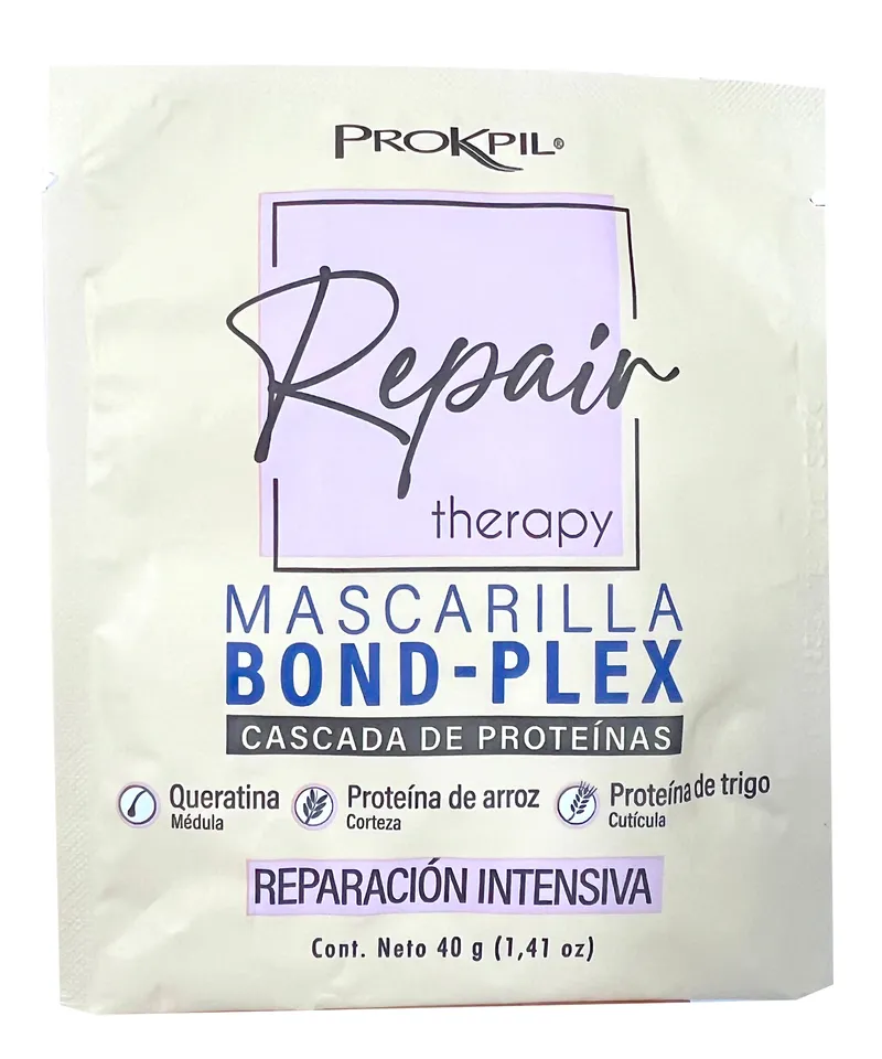 PROKPIL MASCARILLA BOND-PLEX REPAIR CASCADA DE PROTEINAS X 40GR - Producto de belleza y estética en Almacén Sandra