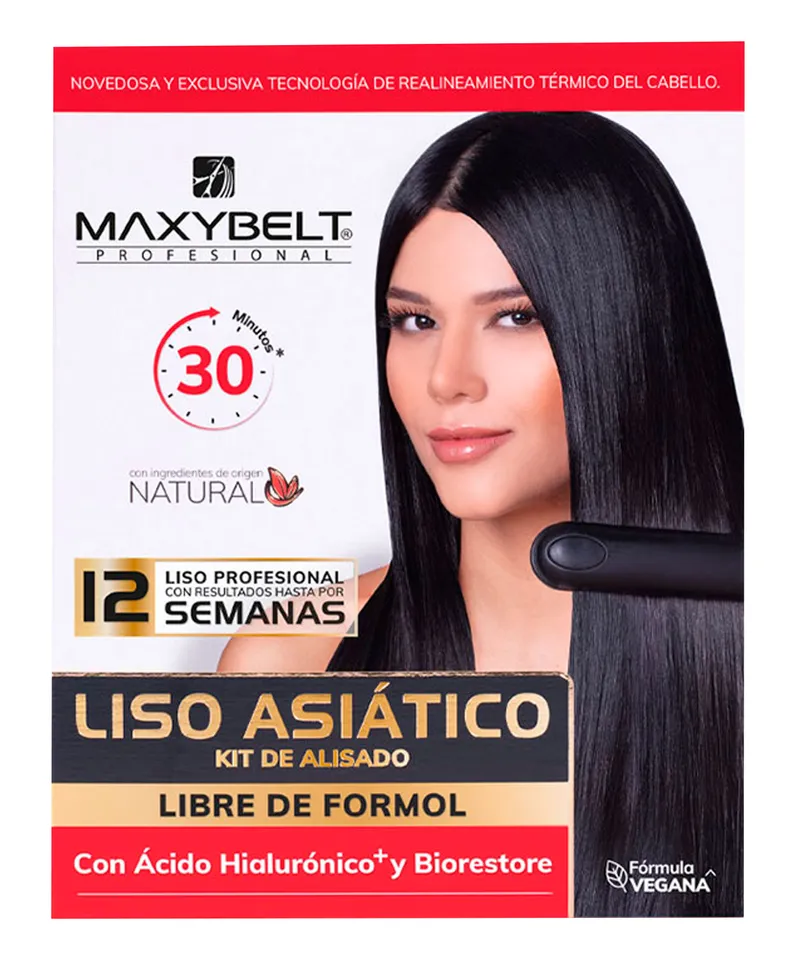 MAXYBELT KIT KERATINA LISO ASIATICO X 60ML - Producto de belleza y estética en Almacén Sandra