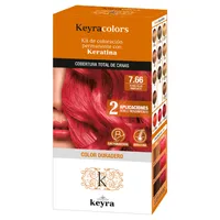 KEYRA COLORS KIT TINTE N.7.66 RUBIO ROJO PROFUNDO X 100ML - Miniatura 1
