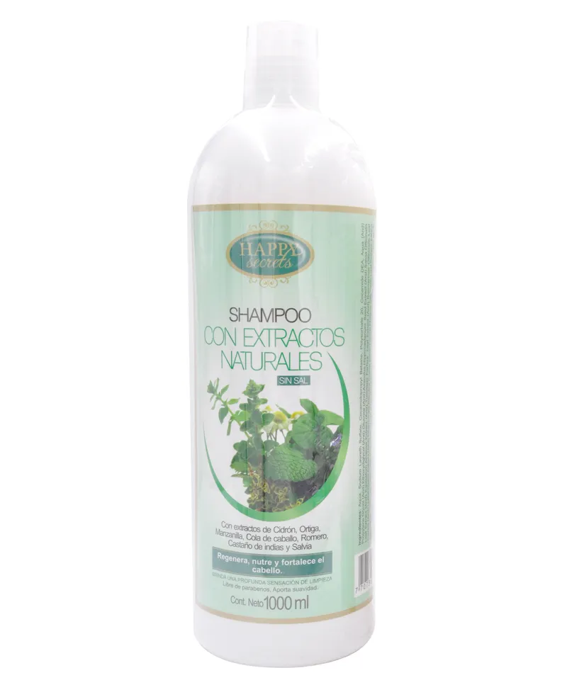 PIEL ARMIÑO HAPPYSECRET SHAMPOO CON EXTRACTOS NATURALES X 1000ML - Producto de belleza y estética en Almacén Sandra