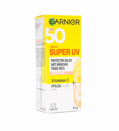 GARNIER PROTECTOR SOLAR ANTIMANCHAS SUPER UV COLOR CLARO X 40GR - Producto de belleza y estética en Almacén Sandra