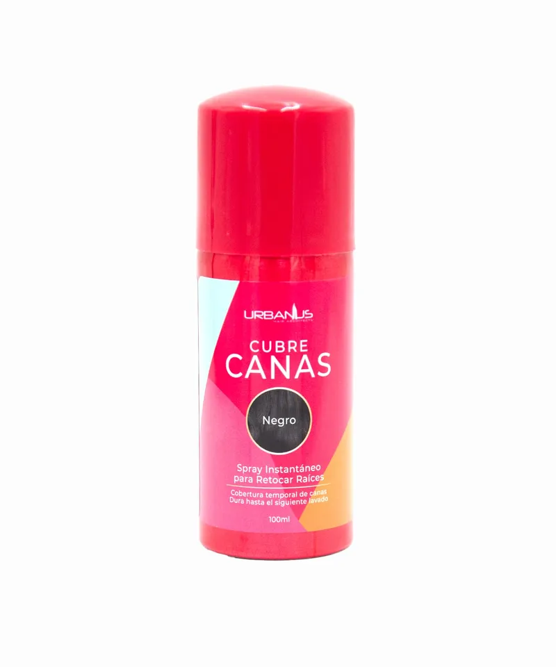 URBANUS CUBRE CANAS EN SPRAY NEGRO X 100ML - Producto de belleza y estética en Almacén Sandra