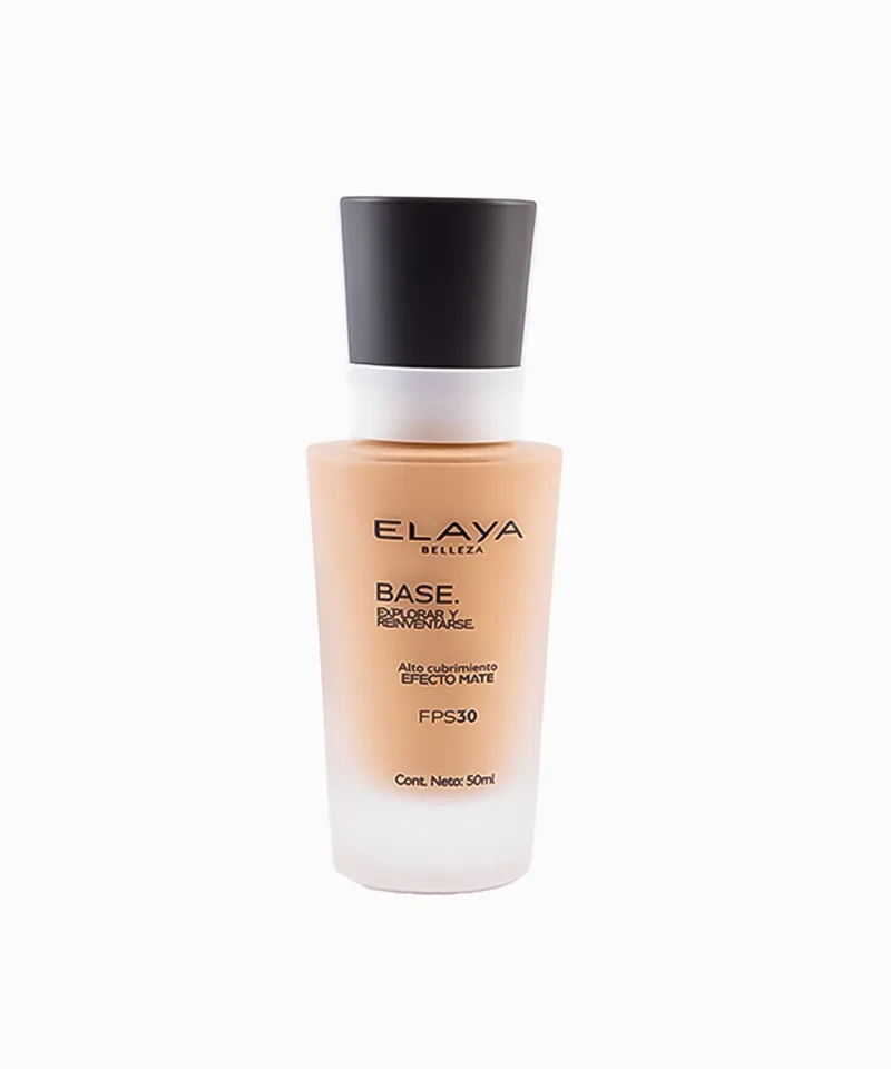 ELAYA BASE ALTO CUBRIMIENTO NATURAL 2.2N CON FPS30 X50ML - Producto de belleza y estética en Almacén Sandra