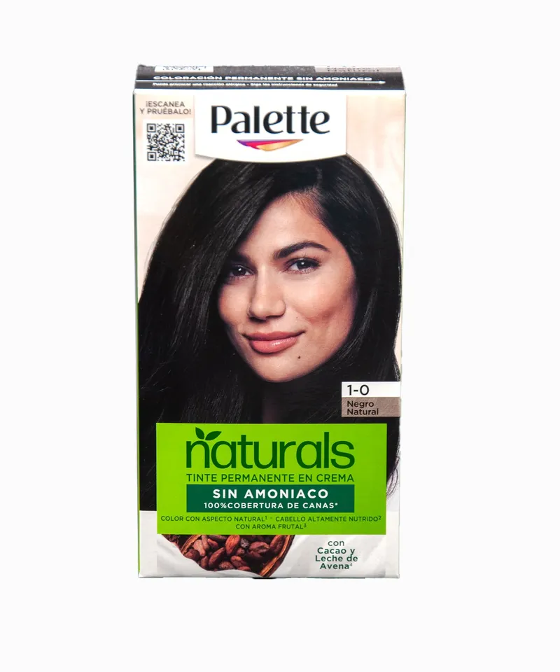 PALETTE TINTE NATURALS SIN AMONIACO NEGRO NATURAL N.1.0 X 50ML - Producto de belleza y estética en Almacén Sandra