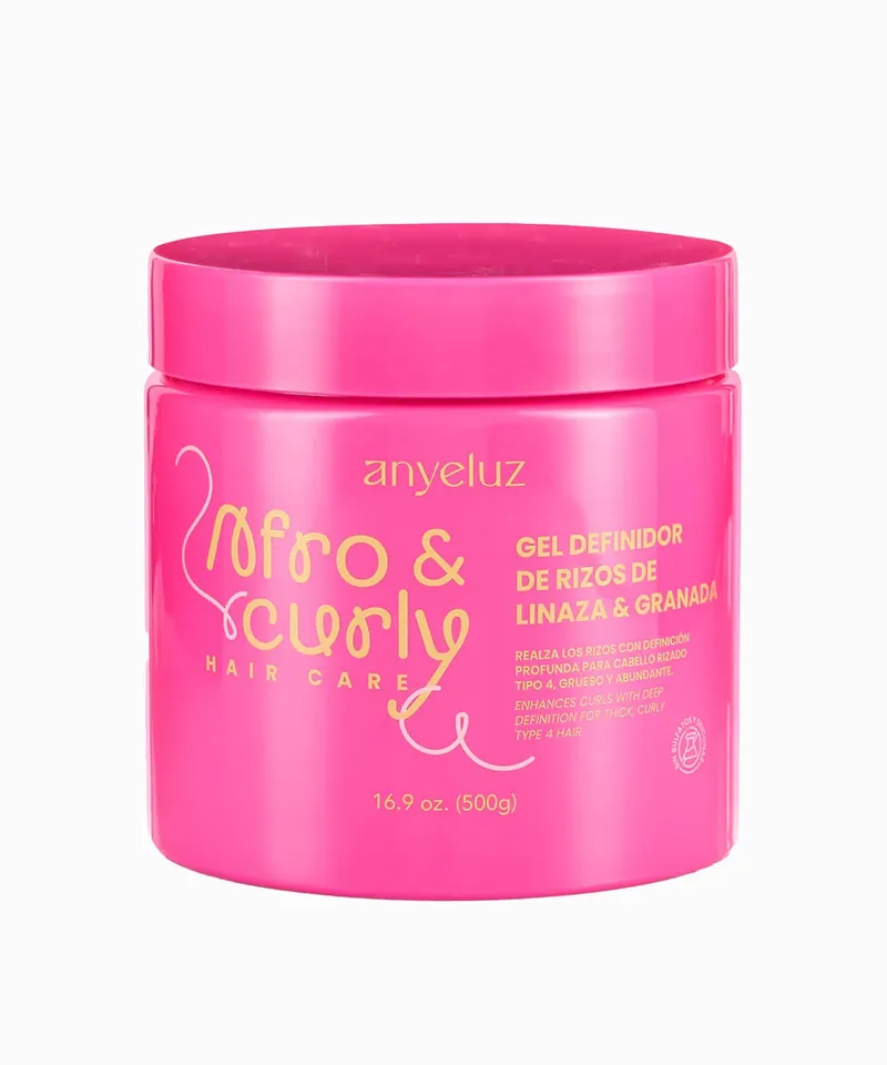 ANYELUZ GEL DEFINIDOR DE RIZOS Y CURLY LINAZA Y GRANADA X500G, - Producto de belleza y estética en Almacén Sandra
