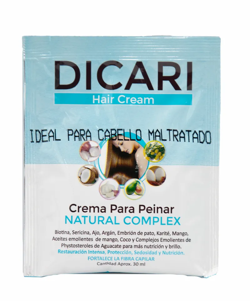 DICARI CREMA DE PEINAR NATURAL COMPLEX X 30ML - Producto de belleza y estética en Almacén Sandra