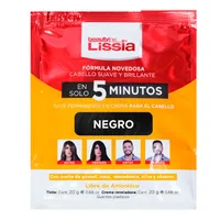 LISSIA TINTE PERMANENTE EN CREMA 5 MINUTOS NEGRO X 20GR - Miniatura 1