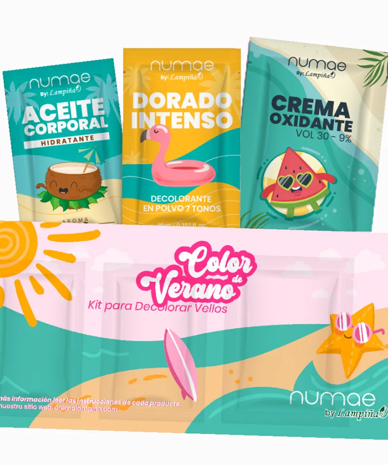 LAMPIÑA NUMAE KIT DECOLORANTE VELLOS X 3PASOS - Producto de belleza y estética en Almacén Sandra